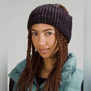 Lululemon Black and Purple knit headband